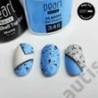 PEARL NAILS CLASSIC 345 GÉL LAK BLEDOMODRÝ + EGG SHELL TOP GEL