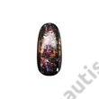 PEARL NAILS GALAXY METAL FLAKES - PINK - NA ČIERNOM PODKLADE
