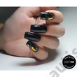 ČIERNY GÉL LAK SO ZLATÝM ZDOBENÍM - PEARL NAILS CLASSIC 102 GÉL LAK - ČIERNA