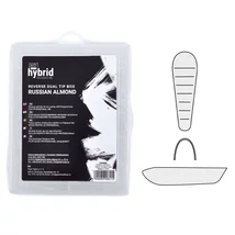 PEARL NAILS HYBRID REVERSE DUAL TIP BOX - RUSSIAN ALMOND PEARL NAILS HYBRID REVERSE DUAL TIP BOX - RUSSIAN ALMOND