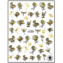 APHRO NAILS NÁLEPKY NA NECHTY GOLD FLOWERS CJ015