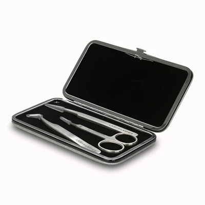 LASH &amp; LASHES 3-DIELNY SET PINZIET A NOŽNIČIEK V MAGNETICKOM PUZDRE (STRIEBORNÁ)