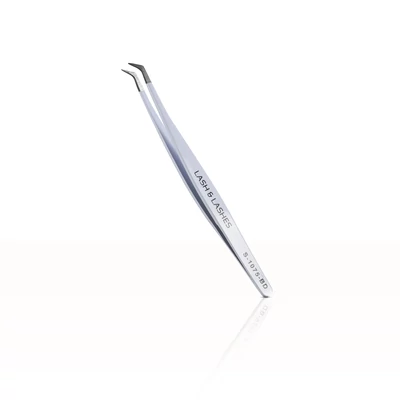 LASH & LASHES VOLUME PINZETA KRÁTKA S-1075 BD (BIELA)