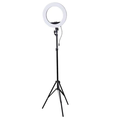 Profesionálna LED lampa okrúhla pre lash stylistky, 45 cm -farba: čierna