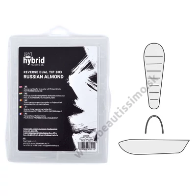 PEARL NAILS HYBRID REVERSE DUAL TIP BOX - RUSSIAN ALMOND
