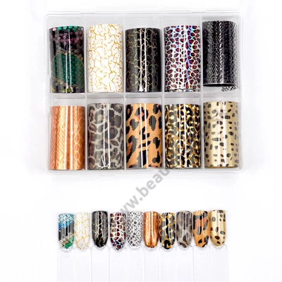 PEARL NAILS TRANSFER FÓLIA NA NECHTY - ANIMAL - SADA 10KS