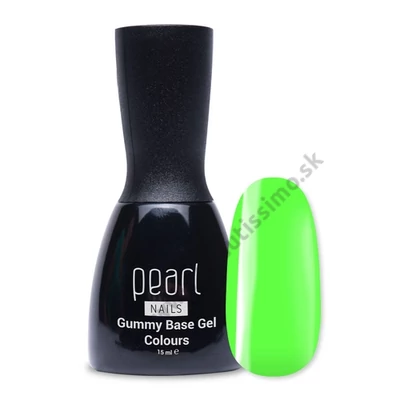 PEARL NAILS GUMMY BASE GEL NEON GREEN 15ML