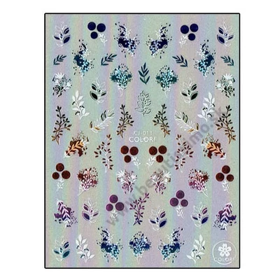 APHRO NAILS NÁLEPKY NA NECHTY GOLDEN GARDEN COLORFUL CJ011SZ