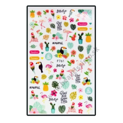 APHRO NAILS NÁLEPKY NA NECHTY PINK FLAMINGO F761