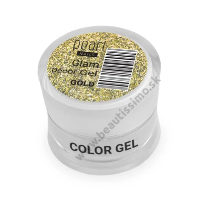 PEARL NAILS GLAM DECOR GEL - GOLD 5ML