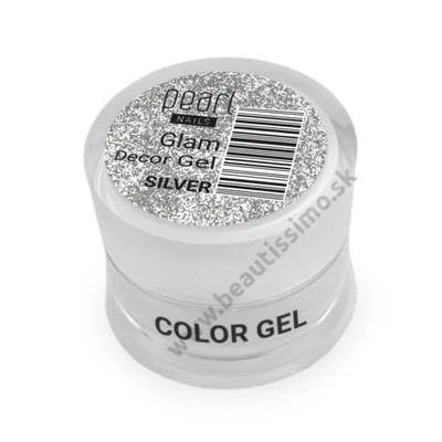 PEARL NAILS GLAM DECOR GEL - SILVER 5ML