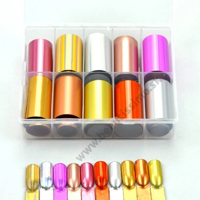 PEARL NAILS TRANSFER FÓLIA NA NECHTY - GOLDEN SHADES - SADA 10KS