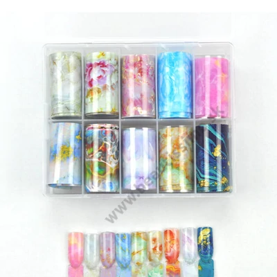 PEARL NAILS TRANSFER FÓLIA NA NECHTY - MARBLES - SADA 10KS