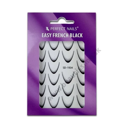PERFECT NAILS NÁLEPKY NA NECHTY - EASY FRENCH BLACK