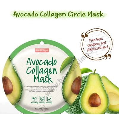 PUREDERM KÓREJSKÁ AVOKÁDOVÁ KOLAGÉNOVÁ MASKA 1 KS