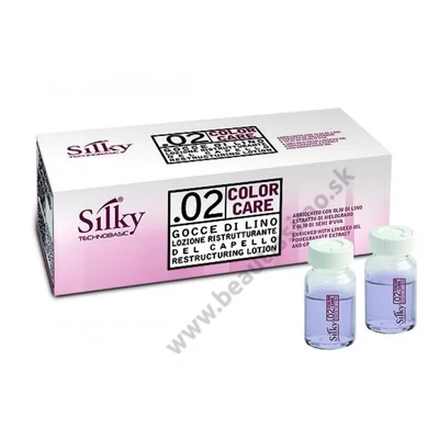 Silky Gocce Di Lino - bezoplachové regeneračné ampulky s olejom z ľanových semiačok 10 ml x 10 ks