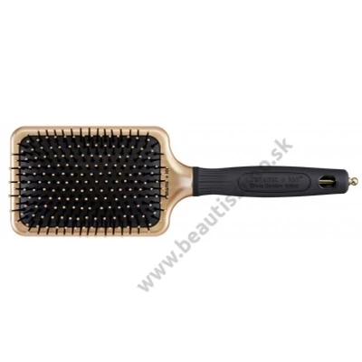 OLIVIA GARDEN kefa na vlasy podušková hranatá s nylonovými štetinami black/gold