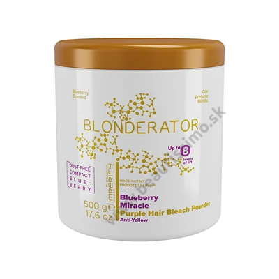 BLONDERATOR FIALOVÝ ODFARBOVACÍ /MELÍROVÁCÍ PRÁŠOK S VÝŤAŽKOM Z ČUČORIEDOK 500g in JAR Ref.1705070 IP