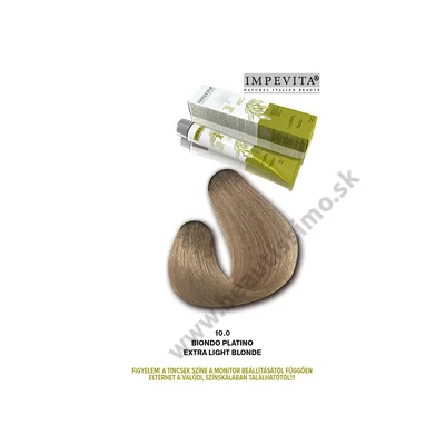 IMPEVITA FARBA NA VLASY BEZ AMONIAKU/PPD/RESORCINOLU 100ml 10.0 EXTRA SVETLÁ BLOND