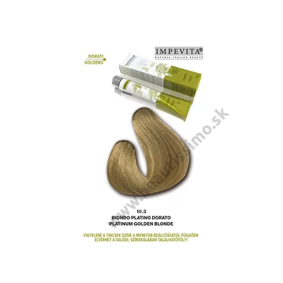 IMPEVITA FARBA NA VLASY BEZ AMONIAKU/PPD/RESORCINOLU 100ml 10.3 EXTRA SVETLÁ BLOND ZLATÁ