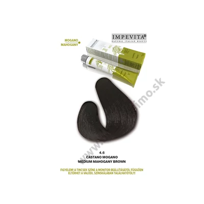 IMPEVITA FARBA NA VLASY BEZ AMONIAKU/PPD/RESORCINOLU 100ml 4.6 STREDNÁ HNEDÁ MAHAGÓNOVÁ