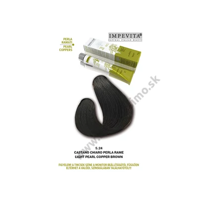 IMPEVITA FARBA NA VLASY BEZ AMONIAKU/PPD/RESORCINOLU 100ml 5.24 SVETLOHNEDÁ PERLOVO-MEDENÁ
