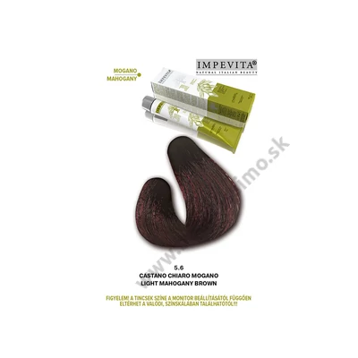 IMPEVITA FARBA NA VLASY BEZ AMONIAKU/PPD/RESORCINOLU 100ml 5.6 SVETLOHNEDÁ MAHAGÓNOVÁ