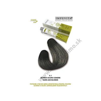IMPEVITA FARBA NA VLASY BEZ AMONIAKU/PPD/RESORCINOLU 100ml 6.1 TMAVÁ BLOND POPOLAVÁ