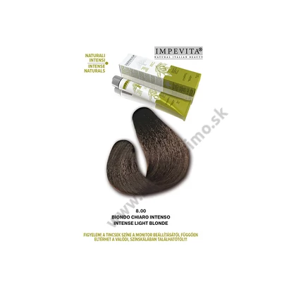 IMPEVITA FARBA NA VLASY BEZ AMONIAKU/PPD/RESORCINOLU 100ml 8.00 INTENZÍVNA SVETLÁ BLOND