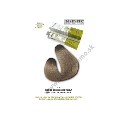 IMPEVITA FARBA NA VLASY BEZ AMONIAKU/PPD/RESORCINOLU 100ml 9.2 VEĽMI SVETLÁ BLOND PERLOVÁ