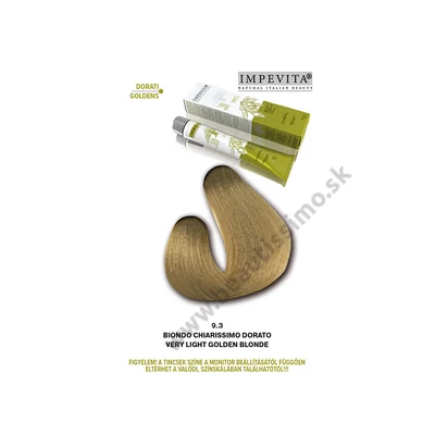 IMPEVITA FARBA NA VLASY BEZ AMONIAKU/PPD/RESORCINOLU 100ml 9.3 VEĽMI SVETLÁ BLOND ZLATÁ